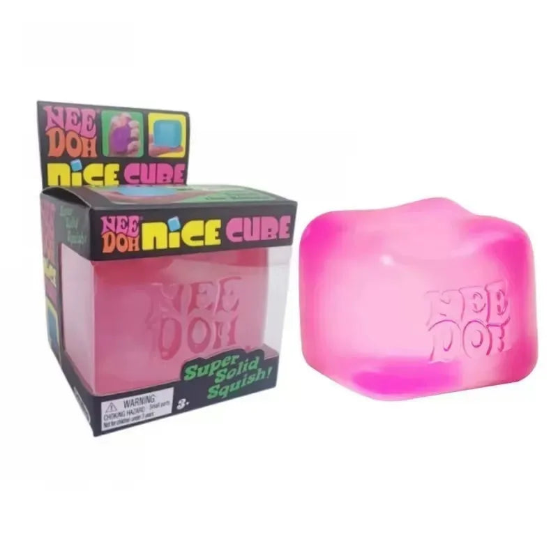 NeeDoh Nice Cube Squishy BLUE, PURPLE & PINK