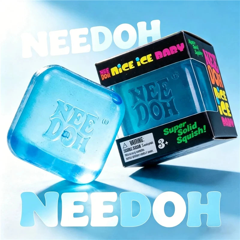 NeeDoh Nice Cube Squishy BLUE, PURPLE & PINK